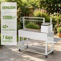 Barbecue argentin de luxe moderne en acier inoxydable de 68 pouces, Parrila