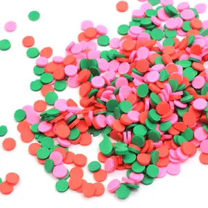 5mm Hotsale kahve renk polimer çörek yuvarlak daire sıcak polimer kil Sprinkles güzel konfeti el sanatları yapımı için