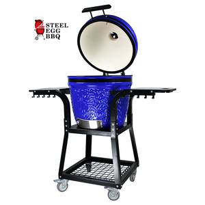 SEB <span class=keywords><strong>KAMADO</strong></span> / <span class=keywords><strong>BARBECUE</strong></span> À CHARBON EN ACIER DE 22 POUCES BLEU, GRILL SMOKELESS DE GRANDE TAILLE, FOUR À <span class=keywords><strong>BARBECUE</strong></span> DE LUXE - Product Image 3