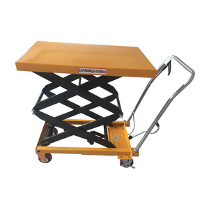 Mano empuje móvil de elevación de tijera hidráulica de carro - Product Image 2