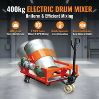 Mélangeur de fûts électrique 400 kg, rotateur pour fûts d'huile de 55 gallons, machine de mélange à rouleaux, levage industriel mobile, rotation à 360 degrés