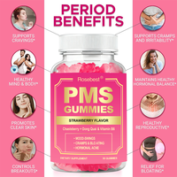 OEM Private Label Kastanjebessen Dong Quai Citroenmelisse Extract & Vitamine B6 PMS Verlichting Gummies Vrouwen Pre-Menstruatie Stemmingsverbeteraar