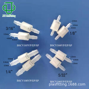 Válvula de Retención de Plástico PP JU Plas Fitting, Estructura de Doble Lóbulo de 10 mm, Válvula Unidireccional para Medios Ácidos y Básicos Débiles - Product Image 5