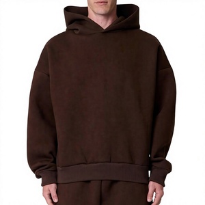 Sudadera con Capucha Personalizada Unisex, Oversize, de Punto Sólido, con Forro Polar Negro, Informal, de Algodón, para Otoño e Invierno, 450g, Seda - Product Image 1
