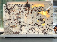 Panneaux en quartzite Patagonia Cristo rétroéclairés, finition mi-prix, en forme de nid d'abeille, pour la décoration intérieure.