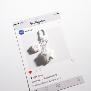 Portachiavi con ciondolo a cuore Y2K, giallo e rosa, simpatico pentagramma, <span class=keywords><strong>stella</strong></span> bombata, per donne e ragazze, gioielli, regalo, accessori - Product Image 3