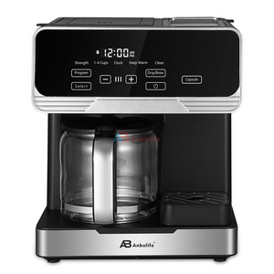 Máy pha cà phê nhỏ giọt 12 cốc anbo + Máy pha cà phê viên nang 1000W lập trình hộ gia đình 2 trong 1 máy pha cà phê đa chức năng - Product Image 3