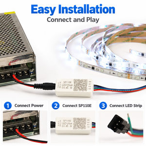 Controlador LED WS2813 SP110E Multi IC, Compatible con Máximo 4A, Control por Aplicación, 1024 Píxeles, DC 5-24V para Tira de LED de Píxeles - Product Image 4