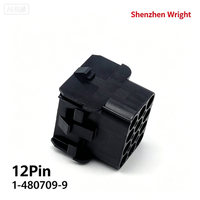 Connecteurs d'alimentation industriels à haute durabilité TE 1-480709-9 12P 6,35 mm, boîtiers de terminaison de fil femelle, accessoires pour équipements d'automatisation