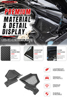 شبكة تهوية من ألياف الكربون عالية الجودة لمنطقة المحرك لسيارات BMW G80 G82 M3 M4 2021+ بتصميم شبكي لتزيين حجرة المحرك