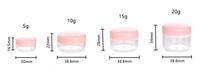 Pot à crème transparente en plastique, Mini boîte à crème pour échantillons cosmétique avec couvercles pour crème à paupières/ombre à paupières, 5g 10g 15g 20g