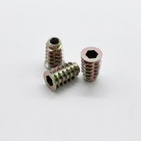 Inserts filetés hexagonaux en alliage de zinc pour quincaillerie de meubles en bois, assortiment M6 M8 M10, prix de gros