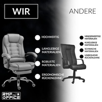 Chaise de bureau ergonomique à dossier haut DDP bon marché, appui-tête réglable, mobilier commercial, chaise pivotante en cuir synthétique pour bureau