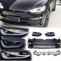 Pour la mise à niveau des pièces de carrosserie du nouveau pare-chocs avant et des phares pour Tesla Model X, clips inclus