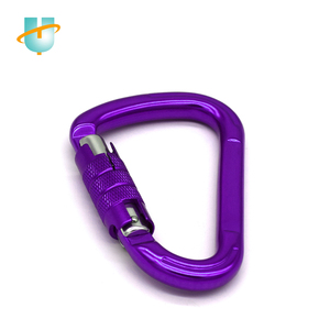 Mosquetón de aluminio dorado y negro con logotipo personalizado, 25kn, mosquetón de bloqueo giratorio para escalada en montaña/roca - Product Image 5