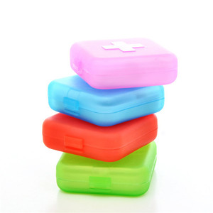 Medicine <b>Box</b> Pill <b>Storage</b> Case <b>Mini</b> Plastic Portable With Cross Compartment For Daily Medication - Product Image 2