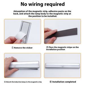 Luz Nocturna LED Moderna con Carga USB, Sensor de Movimiento, Tira Larga, Impermeable para Cocina, Luz Diurna de 6000K, Material Acrílico - Product Image 4