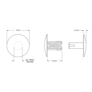 Remaches de Nylon Negros Personalizados por el Fabricante, Remaches Cortos de <span class=keywords><strong>Plástico</strong></span>, Remaches de Trinquete con Púa, Remaches de Dos Piezas - Product Image 6