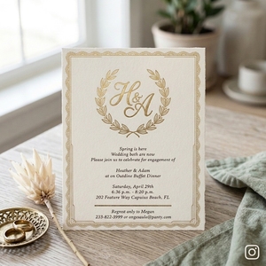 Cartes d'<span class=keywords><strong>invitation</strong></span> de mariage personnalisées de luxe classiques gaufrées avec impression numérique sur papier offset pour des mariages élégants - Product Image 4