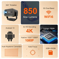 P20 Plus 2024 Nouveaux Produits Projecteurs à Lumière du Jour 850 Lumens ANAI TV Intelligente HD 4K 1080P pour Cinéma Maison
