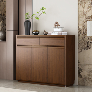 Lxyx New Chinese Style Solid Wood <b>Shoe</b> Cabinet New Multi-functional Entryway Hallway Cabinet Living Room Partition <b>Storage</b> - Product Image 2