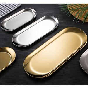 Plateau de service ovale personnalisé avec logo pour salle de bain, en acier inoxydable, décoratif, compatible lave-vaisselle - Product Image 4