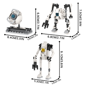 MOC1663 157 pz portale 2 Robot regali Mini Diy blocchi di costruzione set educativi per bambini - Product Image 3