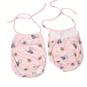Mono de Verano para Bebés Niñas Ga-7, 100% Algodón, Cierre de Cremallera Bidireccional YKK y Botones a Presión, Diseño Impreso Personalizable - Product Image 4