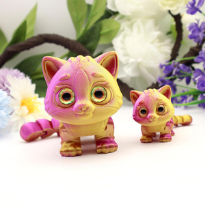 Jouets de chat articulés imprimés en 3D pour adultes, animaux imprimés en 3D, jouets anti-stress, décoration pour soulager le stress, figurine d'action imprimée en 3D - Product Image 3