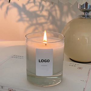 Wholesale 300ml Candle Holder Empty Heat Resistance Clear Glass Candle Jar With Wooden Lid And Box for DIY Candle Making