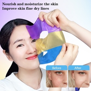 มาส์กหน้าไฮโดรเจลคอลลาเจนคริสตัล 3 สี แบรนด์ส่วนตัว ปรับแต่งได้ ช่วยยกกระชับ ผิวกระจ่างใส ชุ่มชื้น มาส์กแผ่นวีแกน ขายส่ง - Product Image 4