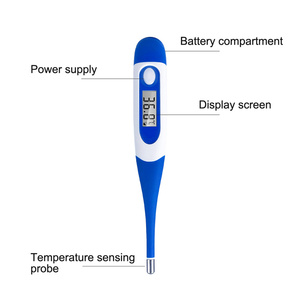 Chất lượng cao miệng không thấm nước termometro y tế linh hoạt Thăm Dò Nhiệt kế kỹ thuật số - Product Image 3