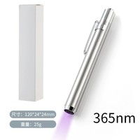 Lampe torche LED portable haute luminosité UV 365nm 395nm avec clip, mini lampe stylo rechargeable USB à piles sèches – Offre Spéciale