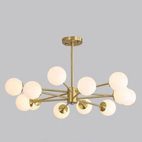 Lampe à suspension en verre givré moderne Maison Hôtel Design contemporain Économie d'énergie Plafonnier en métal Matériaux de fer Ampoule AC Dimmable