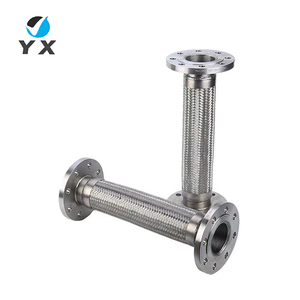 Tube de réfrigération <span class=keywords><strong>flexible</strong></span> en acier inoxydable ondulé basse pression avec raccord à bride pour ligne de circulation de liquide de refroidissement de système de climatisation - Product Image 1
