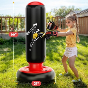Saco de Boxeo Portátil Ligero de PVC para Entrenamiento Infantil con Opción de Llenado de Aire y Agua - Product Image 3