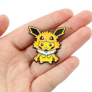 Terbaru Multi desain lucu Logo Anime lencana topi bros kartun Pokemon Pikachu Eevee Gengar logam Enamel kerah bros pin - Product Image 4