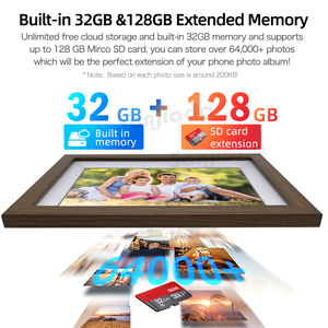 กรอบรูปดิจิตอลขนาด 10.1 นิ้ว หน้าจอ IPS HD ความละเอียด 1280x800 ควบคุมผ่านแอพ ไร้สาย รองรับคลาวด์ หน่วยความจำ 32GB เชื่อมต่อ WIFI ขายส่ง - Product Image 4