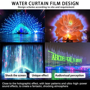 Film de rideau d'eau en image 3D, ville côtière de haute qualité, grand spectacle de <span class=keywords><strong>fontaine</strong></span> d'eau en plein air dans la place du parc - Product Image 6