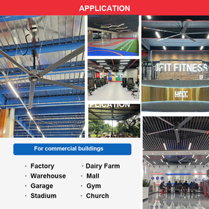 พัดลมเพดานขนาดใหญ่ RTFANS PMSM สำหรับโรงยิม ฟาร์ม และพื้นที่เชิงพาณิชย์ ขนาด 9-11 ฟุต (2.7/3.3/4.0/4.7 เมตร) แรงดันไฟฟ้า 220V/110V S - Product Image 2