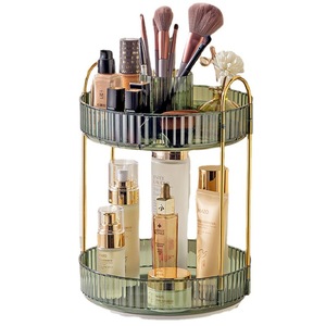 Tocador de lujo ligero Cosméticos Caja de estante de almacenamiento giratorio Baño Escritorio Perfume Estantes para el cuidado de la piel - Product Image 5