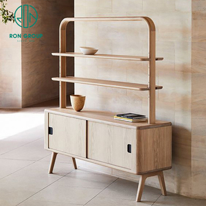 Vente en gros Armoire moderne carrée à plusieurs niveaux en bois de fer pour la salle à manger Rangement de magazines en porcelaine sur mesure pour la maison Villa - Product Image 2