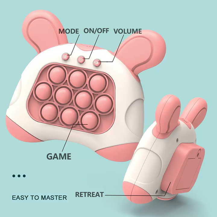 Máquina de juego de empuje rápido de alta calidad, juguete educativo para niños, Bola de rompecabezas, alivio del estrés, juego de burbujas, luz Pop