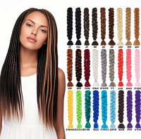 Euro américain femmes synthétiques Dreadlocks perruque bohème tresses 23 pouces 165g respirant sans enchevêtrement postiche pour un usage quotidien