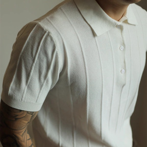 <span class=keywords><strong>Polo</strong></span> da <span class=keywords><strong>Uomo</strong></span> in Maglia Jacquard Retrò Traspirante in Poliestere, Stile Giapponese, <span class=keywords><strong>Manica</strong></span> <span class=keywords><strong>Corta</strong></span>, Leggera - Product Image 2