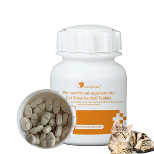 Tabletas de Hierba para Gato, Eliminador de Bolas de Pelo y Ayuda Digestiva, Soporte Inmunológico, Vitaminas y Minerales Orgánicos en Botellas - Product Image 1