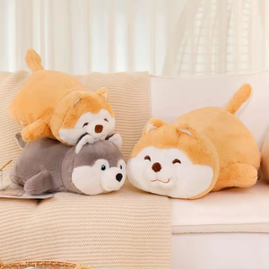 Peluche de Perro Kawaii Shiba Inu Corgi <span class=keywords><strong>Husky</strong></span> con Relleno de Algodón PP Suave del Fabricante, Almohada de Juguete, Regalo de Cumpleaños para Niñas o Niños - Product Image 1