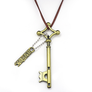Nouveau design Anime <span class=keywords><strong>Eren</strong></span>, collier pendentif en métal bronze avec <span class=keywords><strong>clé</strong></span> et mot de passe - Product Image 1