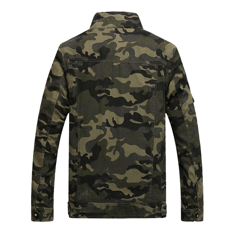 Men's Fashion Jacket 100% Cotton Camouflage Print Loose Fit Casual Street Wear with Stand Collar Canvas Fabric · image 2