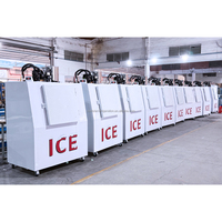 Bac à glaçons industriel pour réfrigérateur, stockage à froid, distributeur de glaçons, ventilateur extérieur, refroidissement/paroi froide, congélateur à glaçons avec roues
